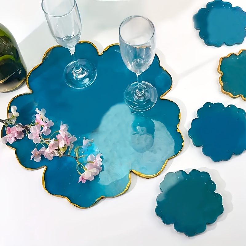 Silicone Mold Tray - 5er-Set Spiegel-Blumenformen (groß & klein) für