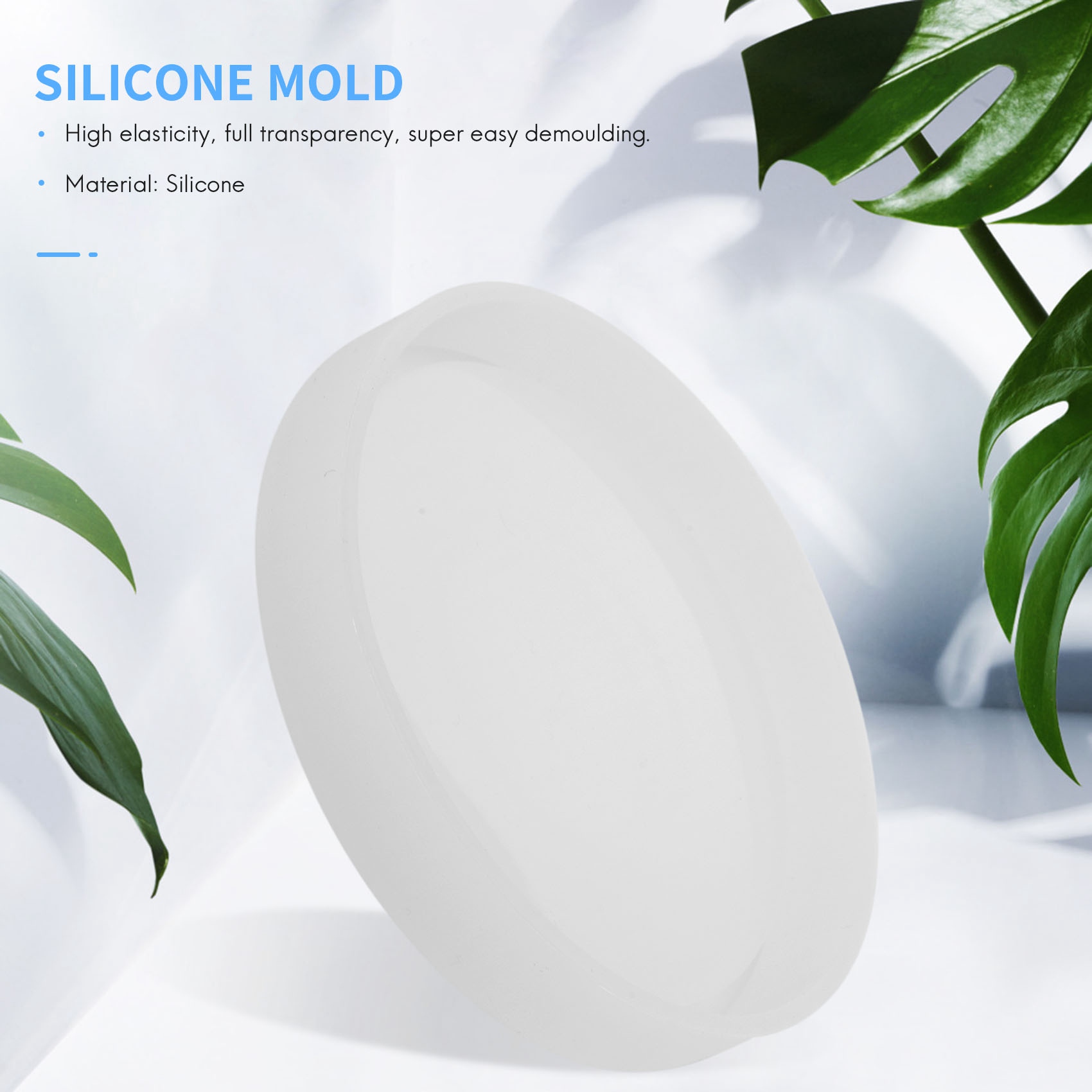 Coaster Mold Round - ABQR 4er-Pack große DIY-Runde Untersetzer-Silikonform, Durchmesser
