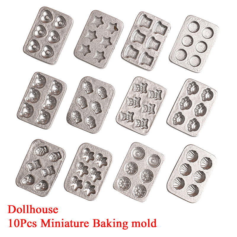 Silicone Mold Tray - 10 stücke Puppenhaus Miniatur Mini Kuchen