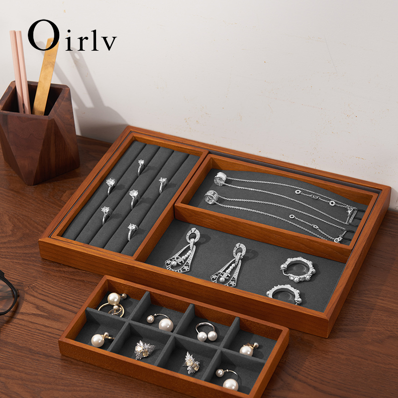 Wood Ring Blank - Oirlv Schmuck-Organizer aus Holz, Ständer, Ring,