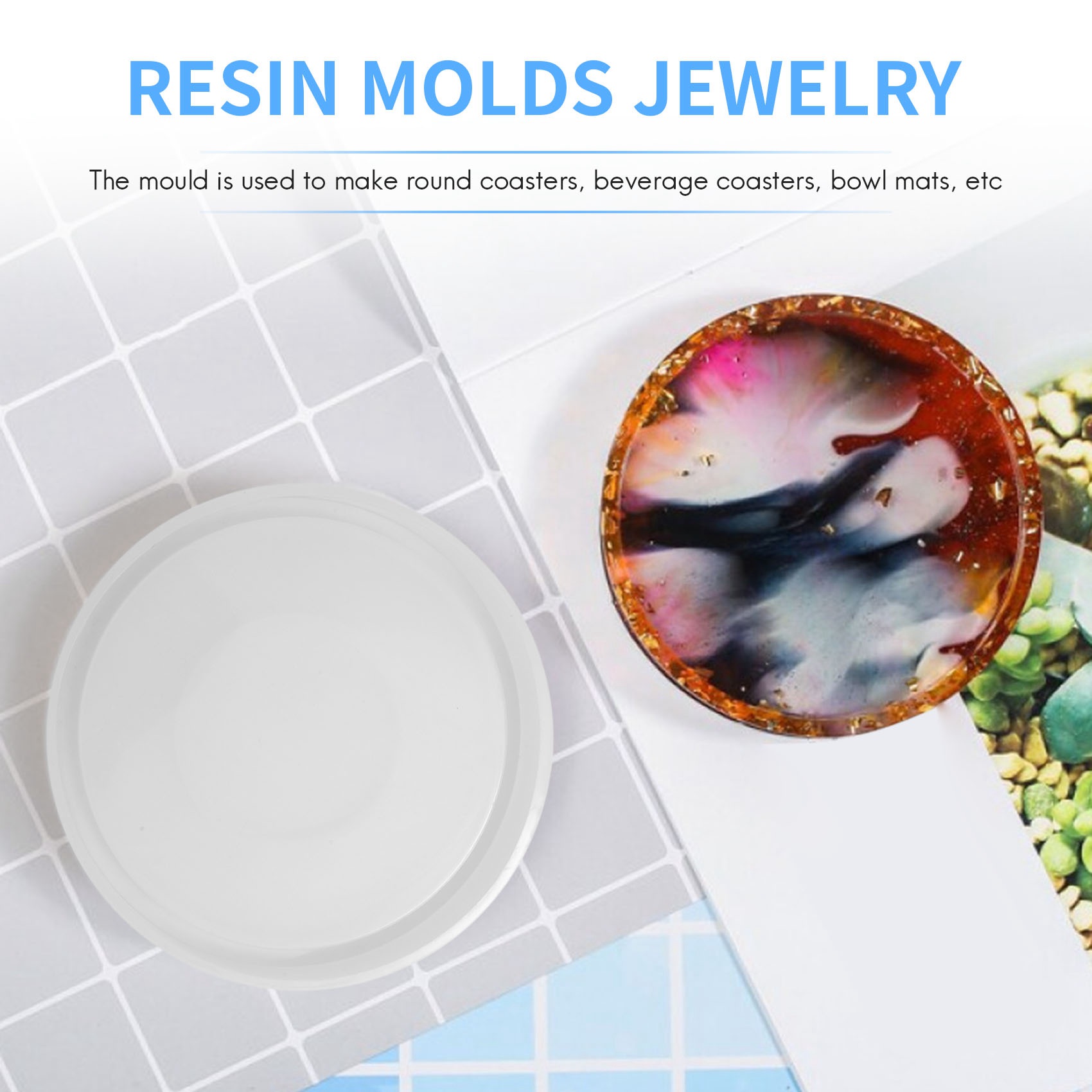 ABQR 4er-Pack große DIY-Runde  – Coaster Mold Round Bewertung und Preis